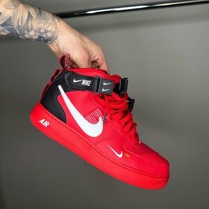 Nike Air Forcee One Mid Utility “Overbranding” University Red